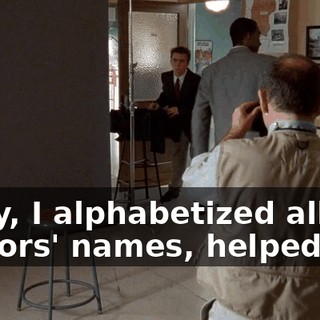 Okay, I alphabetized all the seniors' names, helped lug