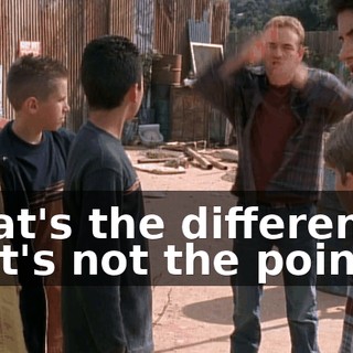 What's the difference? That's not the point.