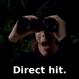 Direct hit.