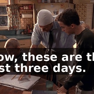 Now, these are the last three days.