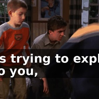 He's trying to explain it to you,