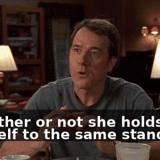 Whether or not she holds herself to the same standard.