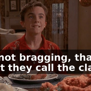 I'm not bragging, that's what they call the class--