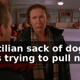 reptilian sack of dog logs trying to pull now?