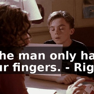 - The man only has four fingers. - Right.