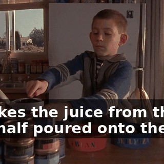 He likes the juice from the wet half poured onto the dry.
