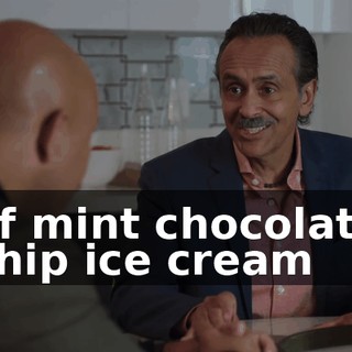 of mint chocolate chip ice cream