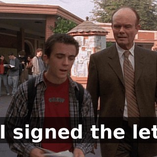 So I signed the letter