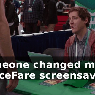 Someone changed my PeaceFare screensaver...