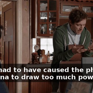 That had to have caused the phone's antenna to draw too much power...