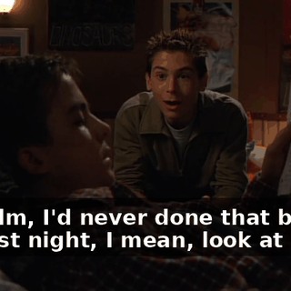 Malcolm, I'd never done that before, but last night, I mean, look at me.