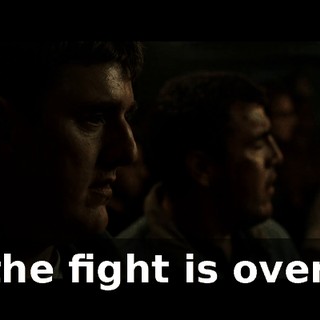 the fight is over.