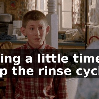 taking a little time to stop the rinse cycle.