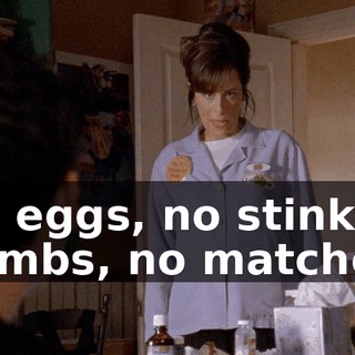 No eggs, no stink bombs, no matches,
