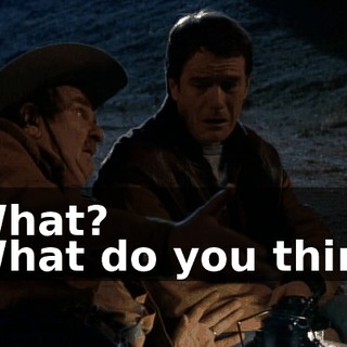 - What? - What do you think?