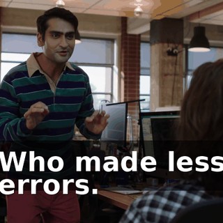 Who made less errors.