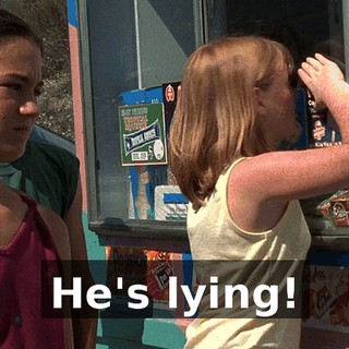He's lying!
