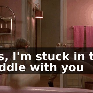 ♪ Yes, I'm stuck in the middle with you ♪