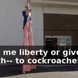 Give me liberty or give me death-- to cockroaches,