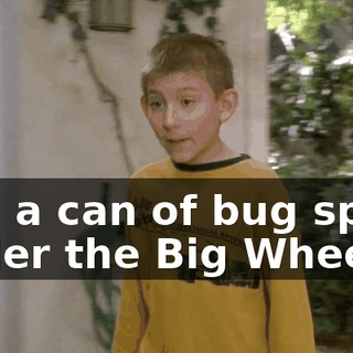and a can of bug spray under the Big Wheel.