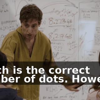 which is the correct number of dots. However,