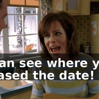 I can see where you erased the date!