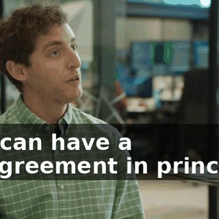 you can have a disagreement in principle.