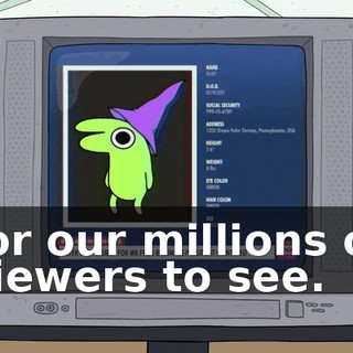 for our millions of viewers to see.