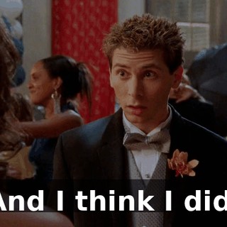 And I think I did.