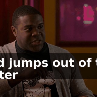 and jumps out of the water