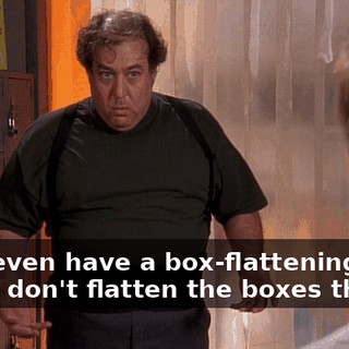 Why even have a box-flattening area if you don't flatten the boxes there?