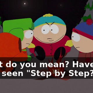 What do you mean? Have you ever seen "Step by Step?"