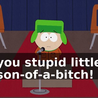 you stupid little son-of-a-bitch!