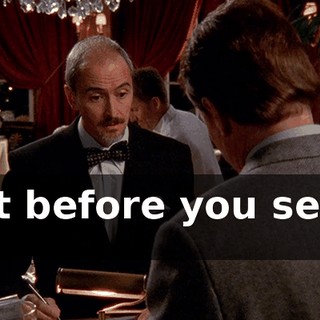 just before you serve it?