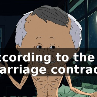 according to the marriage contract,