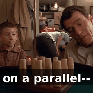 on a parallel--