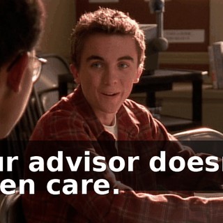 Our advisor doesn't even care.