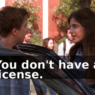 You don't have a license.