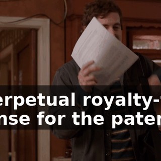 a perpetual royalty-free license for the patent.