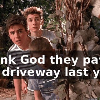 Thank God they paved the driveway last year.