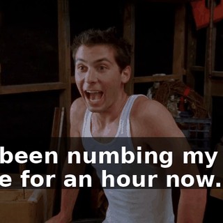 I've been numbing my legs in ice for an hour now.