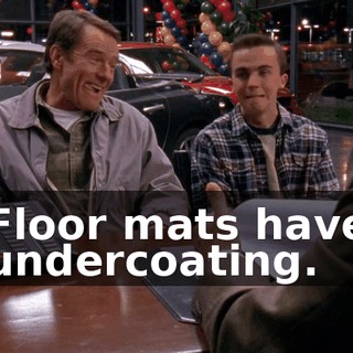 Floor mats have undercoating.
