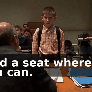 Find a seat wherever you can.