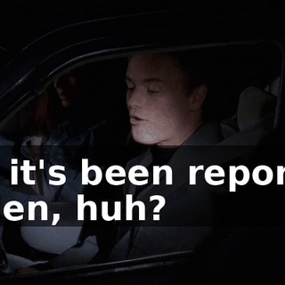Oh, it's been reported stolen, huh?
