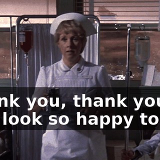 Thank you, thank you. You look so happy today.