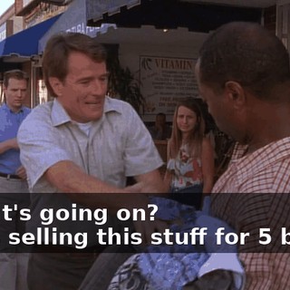- What's going on? - He's selling this stuff for 5 bucks.