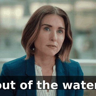 out of the water.