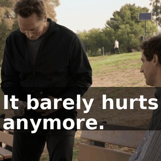 It barely hurts anymore.