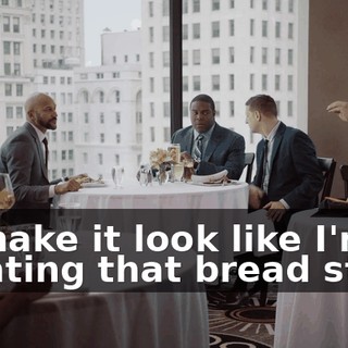 to make it look like I'm fellating that bread stick.