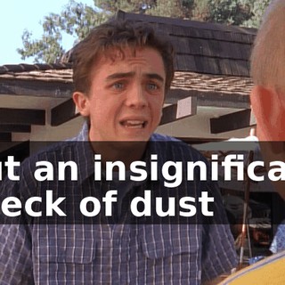 but an insignificant speck of dust